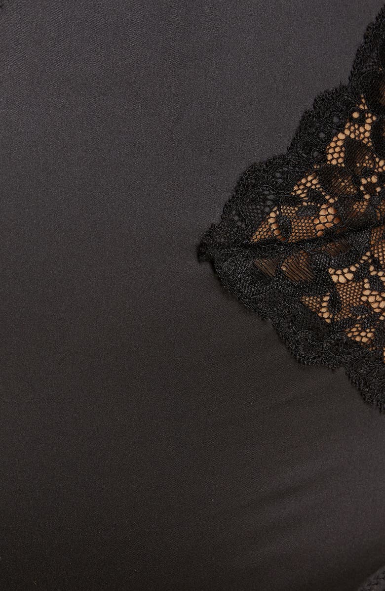 Oh La La Cheri Plunge Neck Underwire Teddy with Lace Insets, Alternate, color, 