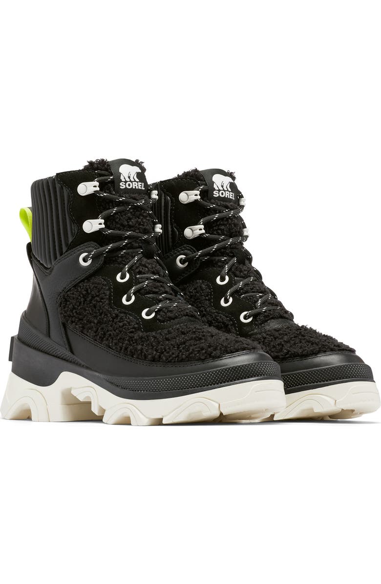 SOREL Brex<sup>™</sup> Faux Shearling Lace-Up Boot, Main, color,