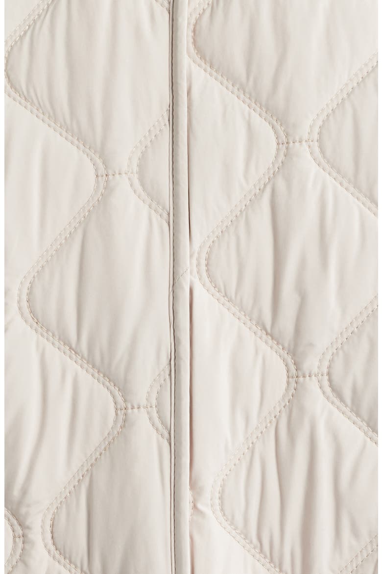 Quilted Jacket with Removable Hood, Alternate, color, EGG SHELL