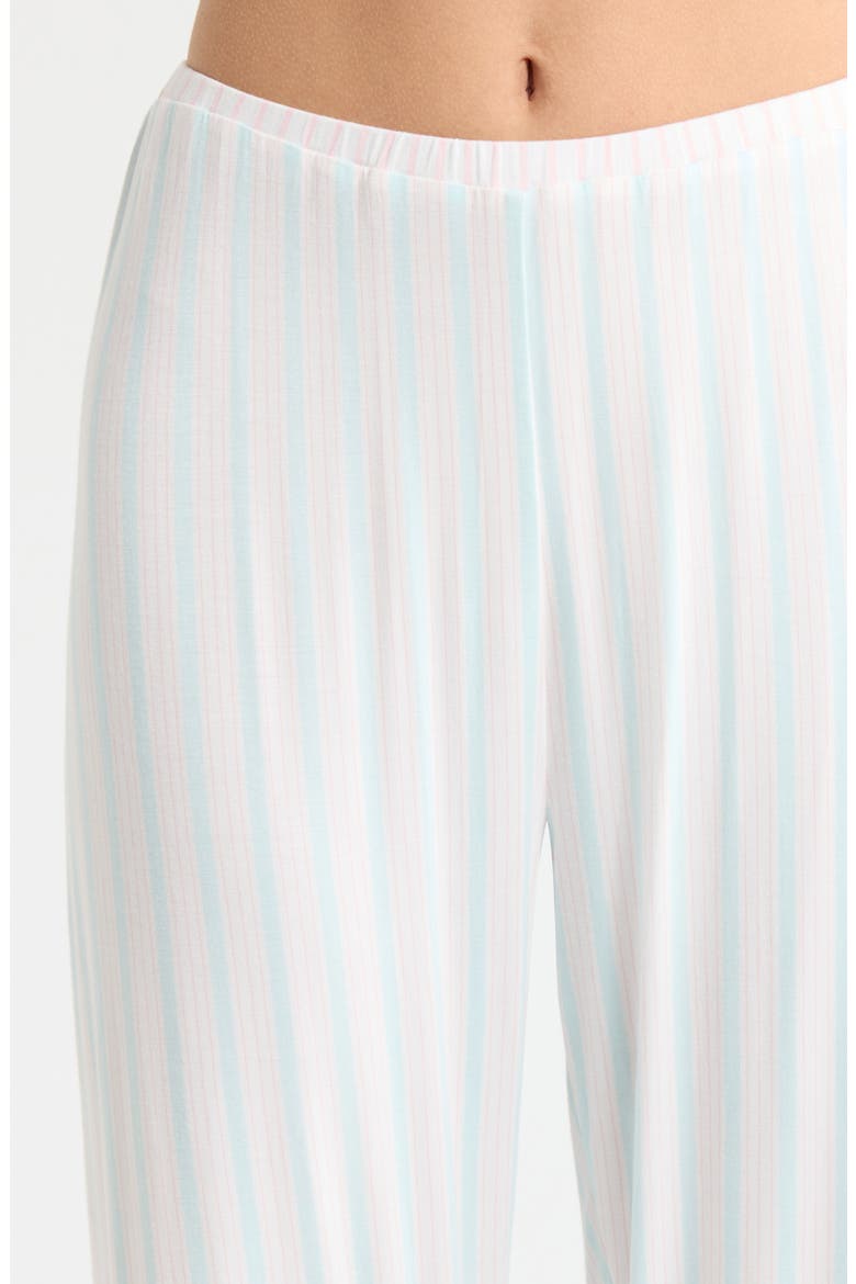 Bow Detail Stripe Pajamas, Alternate, color, BLUE/ PINK STRIPE