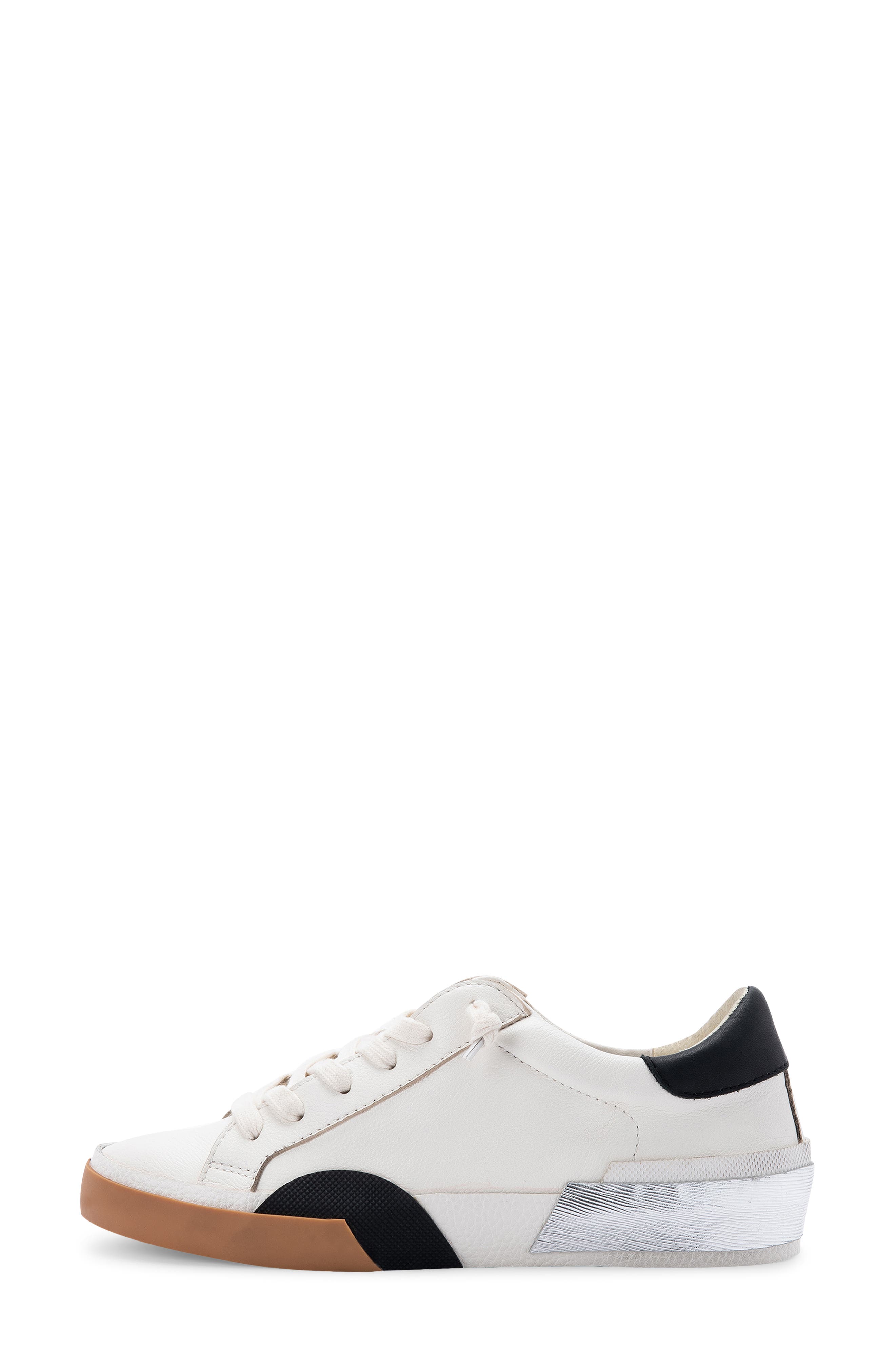 Dolce Vita Zina Sneaker, Alternate, color, White/Black Leather
