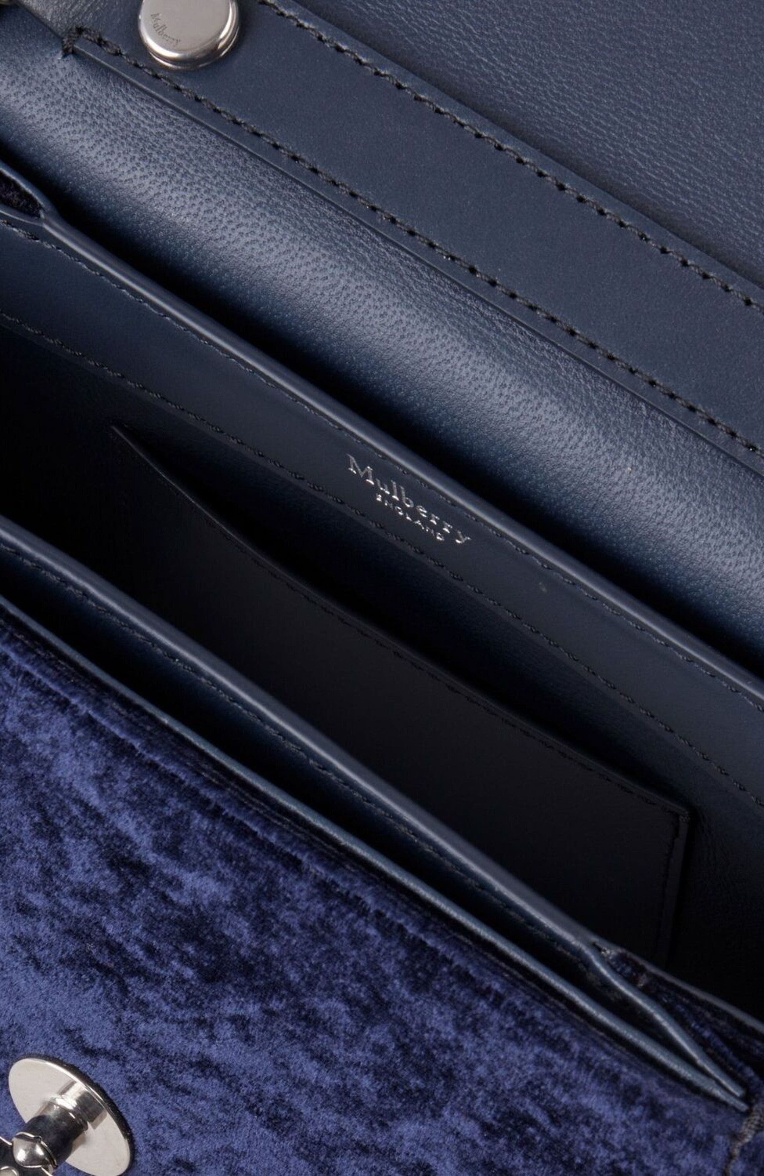 Mulberry Small Lana Velvet Top Handle, Alternate, color, 