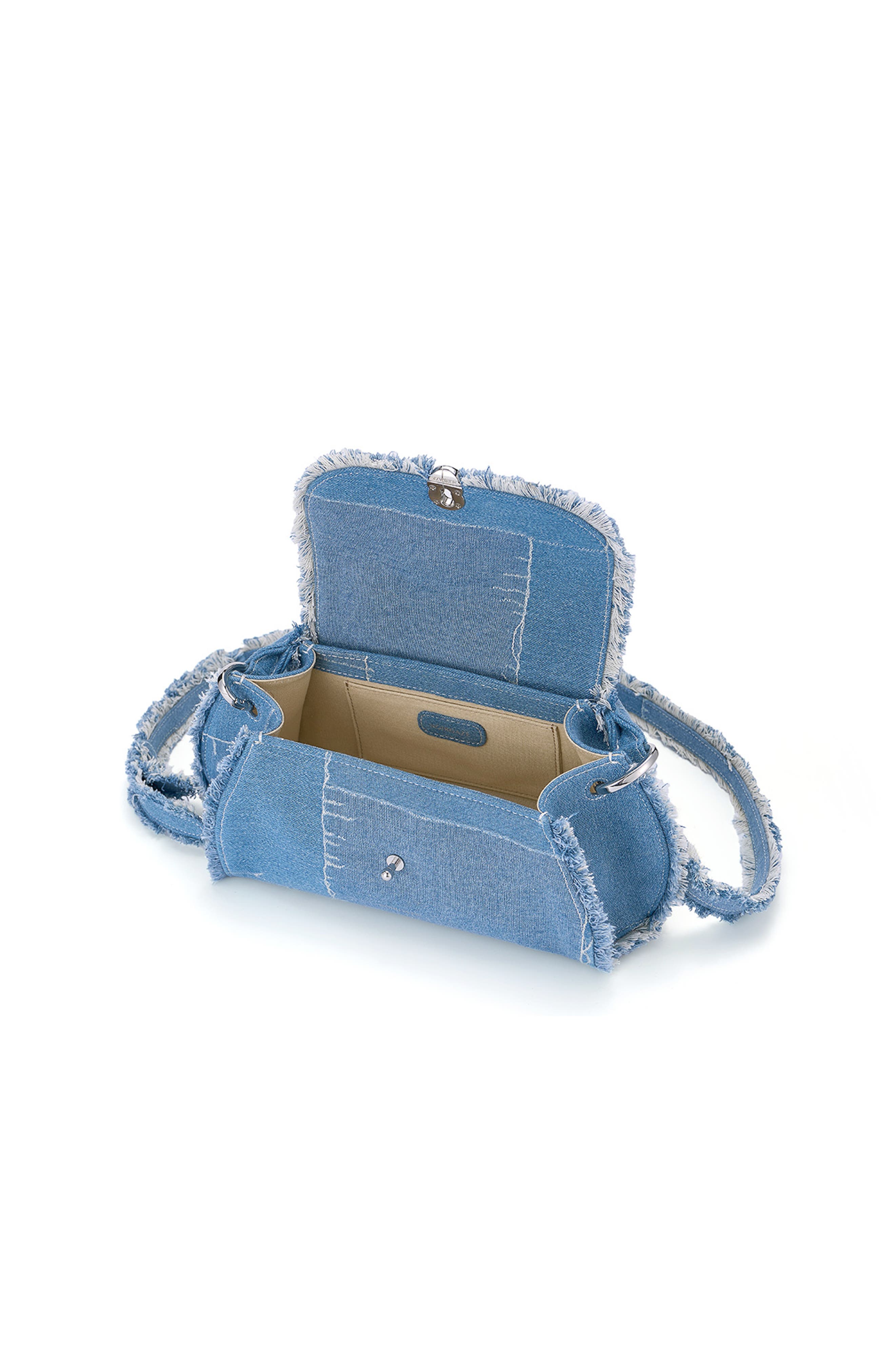 NOIRGAZE Scallop in Denim Bag, Alternate, color, Denim