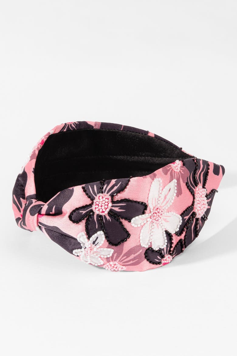 Mia Flora Knotted Headband, Alternate, color, Gold
