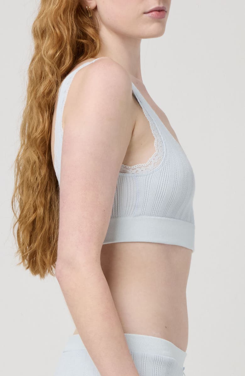 Florence by Mills Ruched Longline Bralette, Alternate, color, Delicate Blue