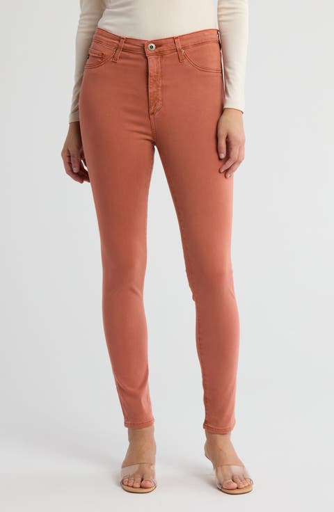 Abbey High Waist Ankle Straight Leg Jeans