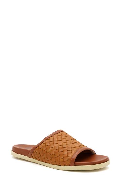 Amalfi By Rangoni Barca Slide Sandal In Cuoio Stuoia Dama