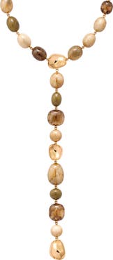 Ettika Serene Stone Lariat Necklace