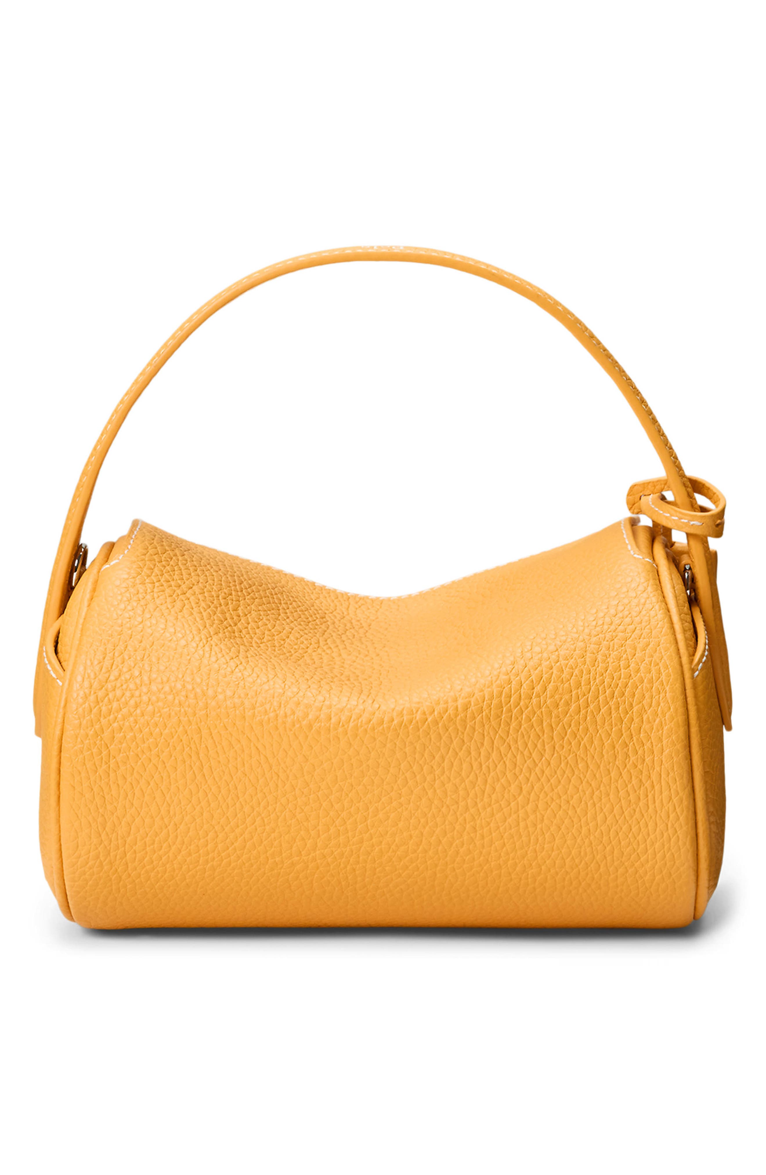 Mini Pebble Leather Shoulder Bag, Alternate, color, MANGO
