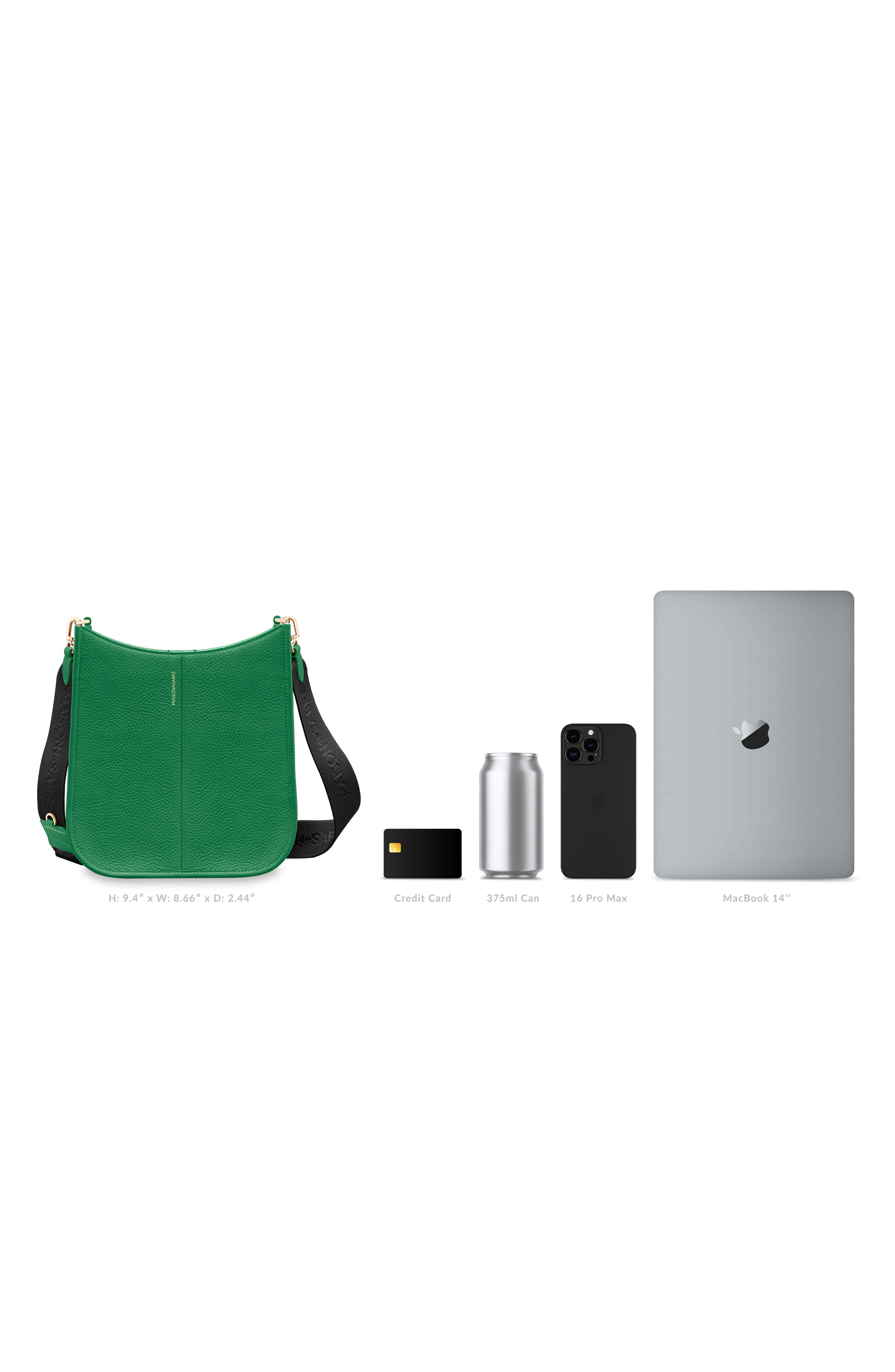 Leather Saddle Bag, Alternate, color, Emerald Green