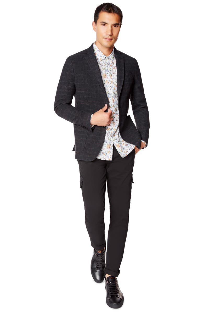 Good Man Brand Slim Fit Plaid Knit Wool Blend Sport Coat, Alternate, color, 