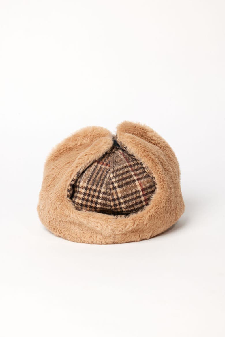 Cap with Earflap, Alternate, color, Brown/Tan