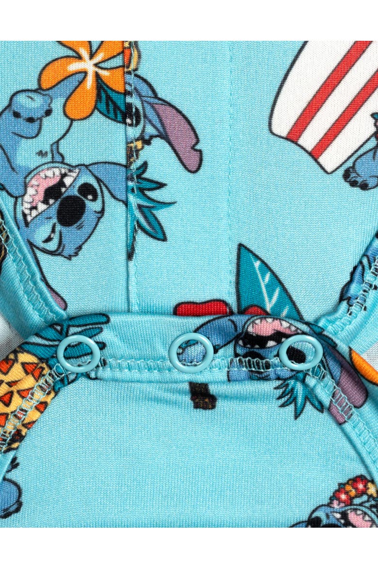 Lilo & Stitch Baby Boys' 2-Piece Bodysuit and Shorts Set, Alternate, color, Blue Khaki Stitch