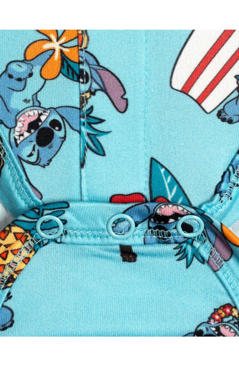 Disney Lilo & Stitch Baby Boys' 2-Piece Bodysuit and Shorts Set, Alternate, color, Blue Khaki Stitch