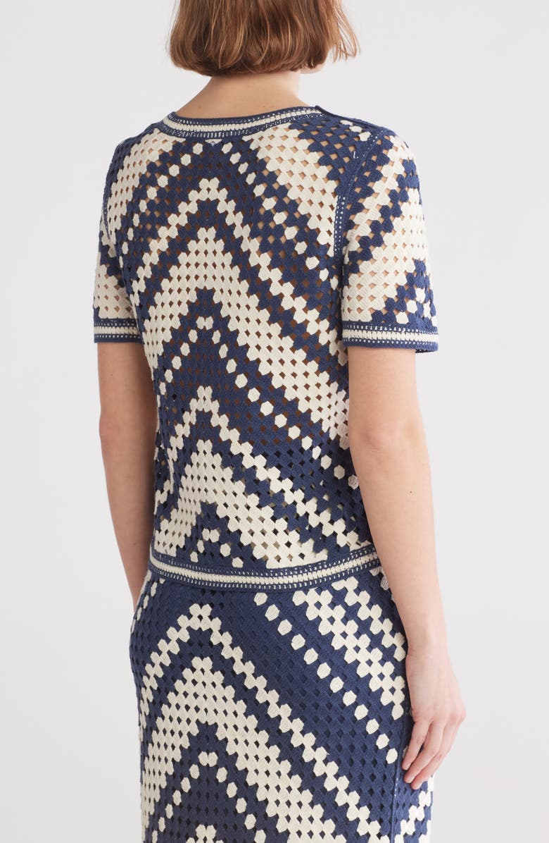 DR2 by Daniel Rainn Crochet Sweater Top, Alternate, color, P900 Blue