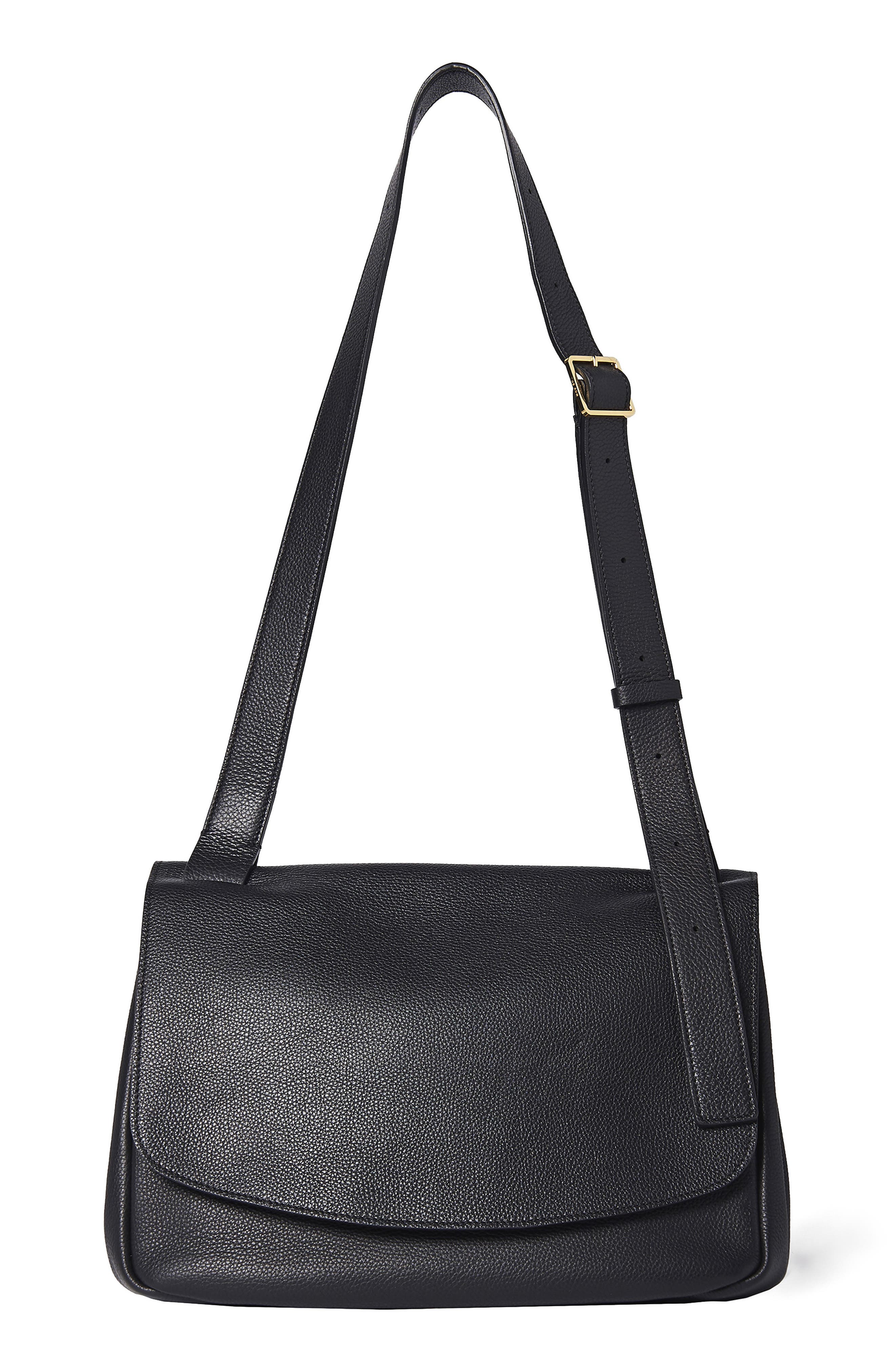 The Row Small Mail Leather Shoulder Bag, Main, color, 