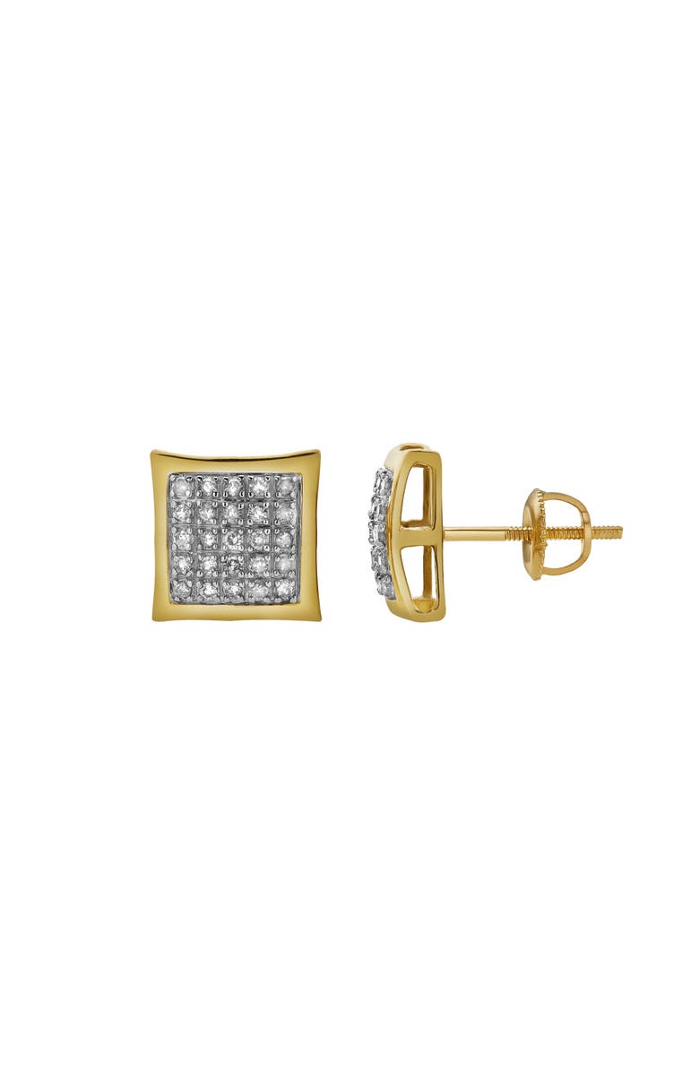 LuvMyJewelry Serenidade 10K Yellow Gold Diamond Unisex Earrings - 0.14 Cts, Alternate, color, 10K Yellow Gold