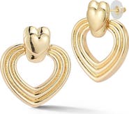 GLAZE JEWELRY Heart Doorknocker Drop Earrings