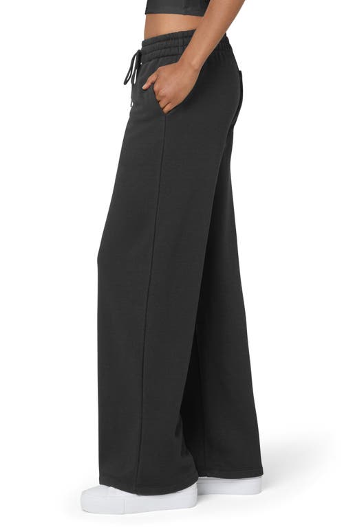 Florence By Mills Cozy Crush Wide Leg Sweatpants In Black