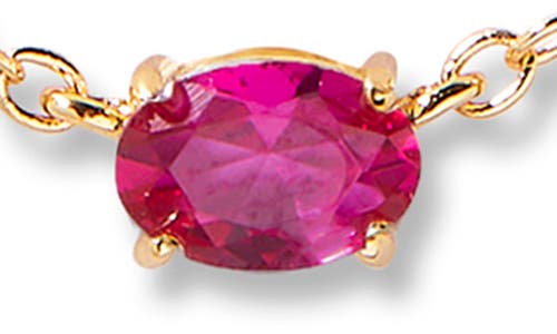 Brook & York Brook And York Brenna Birthstone Station Necklace In Gold July