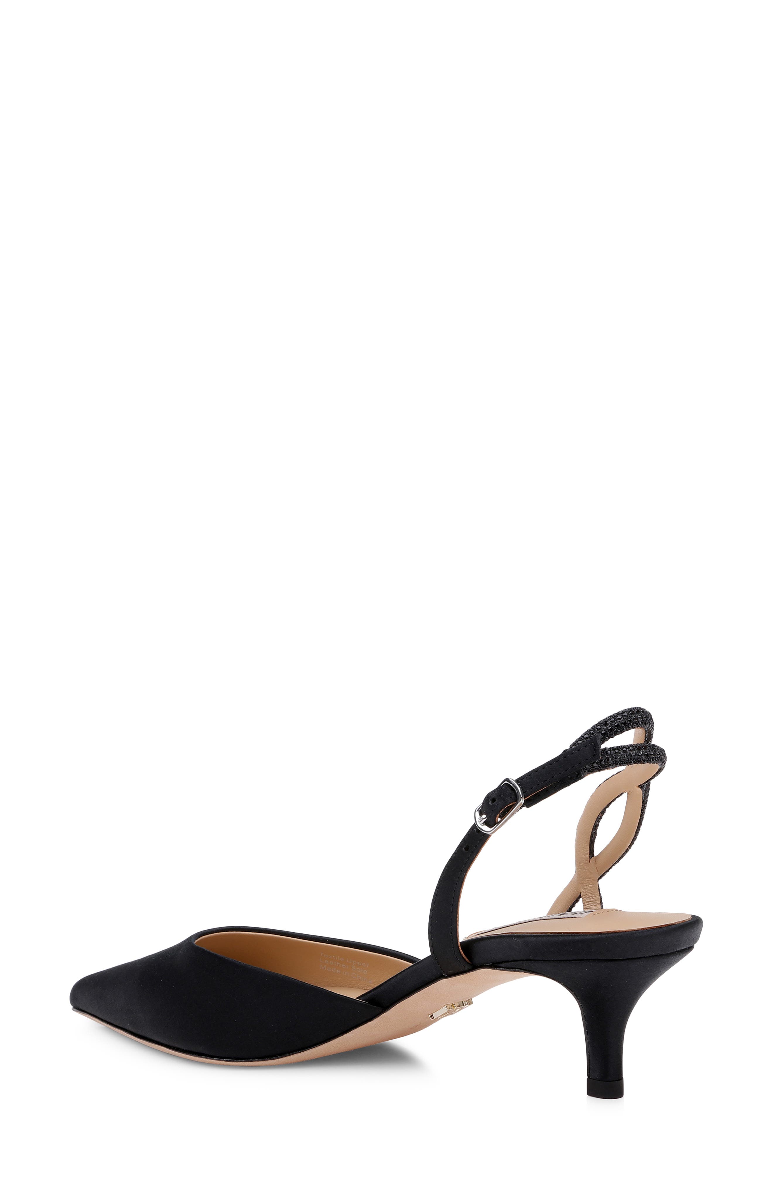 Badgley Mischka Collection Yulianna d'Orsay Pump, Alternate, color, Black Satin