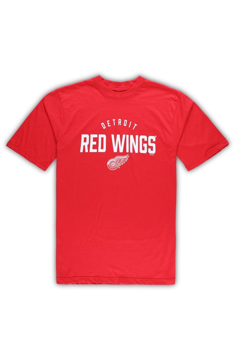 PROFILE Men's Detroit Red Wings Red/Heather Gray Big & Tall T-Shirt & Pants Lounge Set, Alternate, color, Red