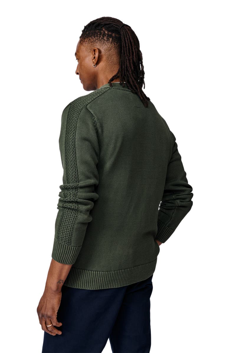 Aubin Lister Stitch Detail Cardigan, Alternate, color, Khaki