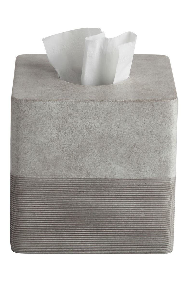 City Line Tissue Box Cover, Alternate, color, GREY