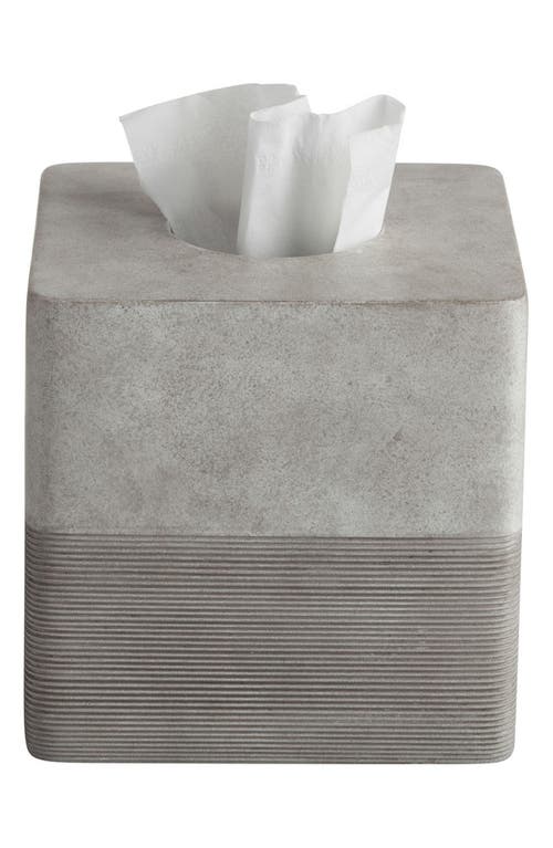 Roselli Trading Company City Line Tissue Box Cover In Grey