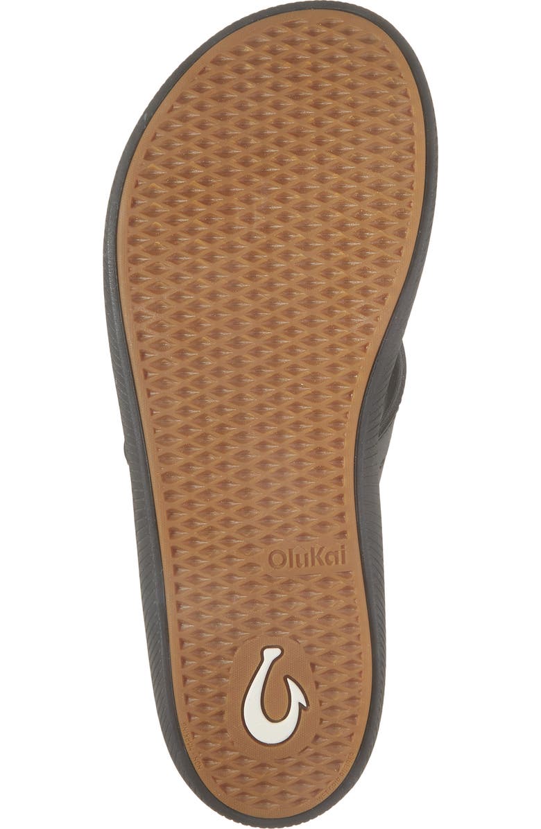 OluKai Ulele Water Resistant Flip Flop, Alternate, color, Black / Black