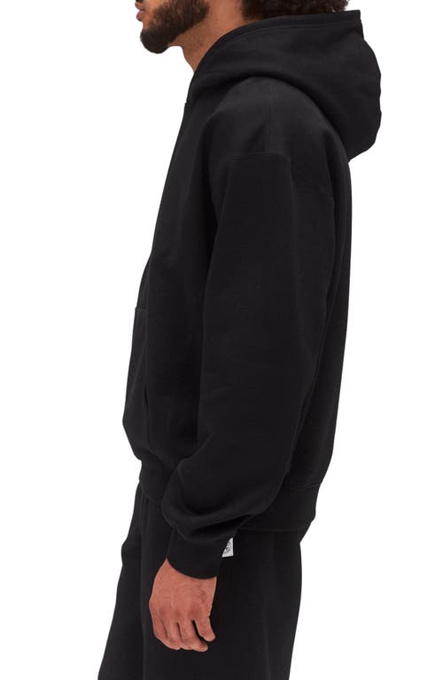 Reigning Champ 97 Midweight Cotton Blend Fleece Hoodie In Black