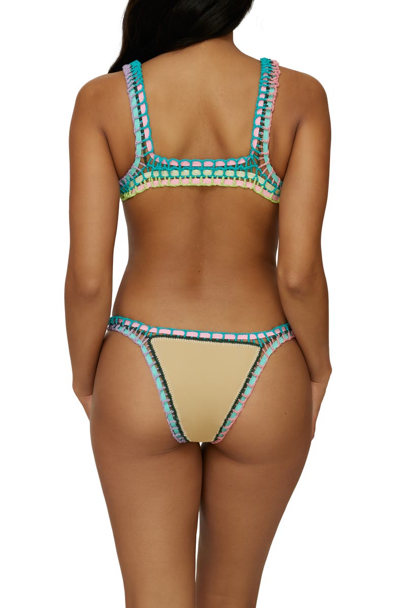 PQ SWIM Crochet Bikini Bottoms, Alternate, color, Taupe