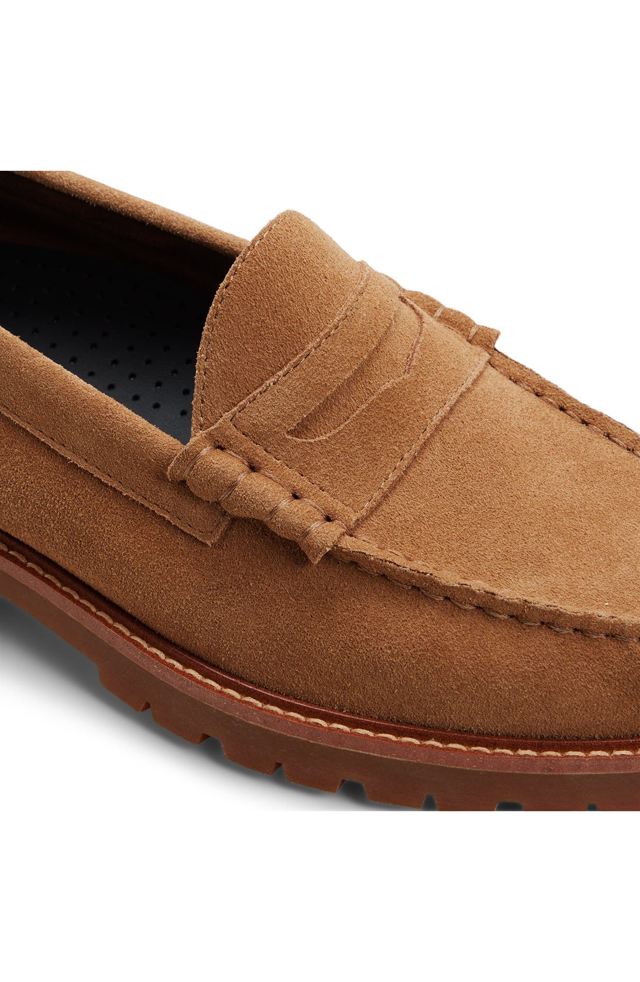Hartford Lugged Penny Loafer, Alternate, color, LIGHT BROWN