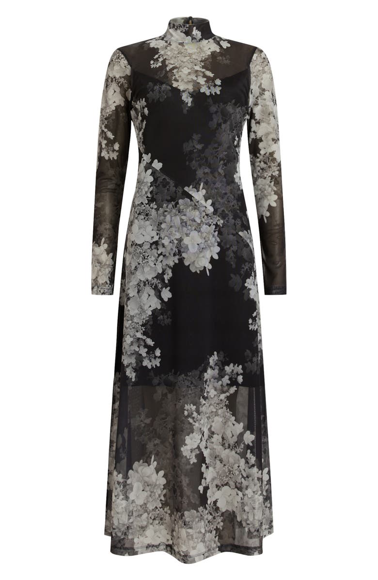 AllSaints Hanna Venetia Long Sleeve Midi Dress, Alternate, color, 