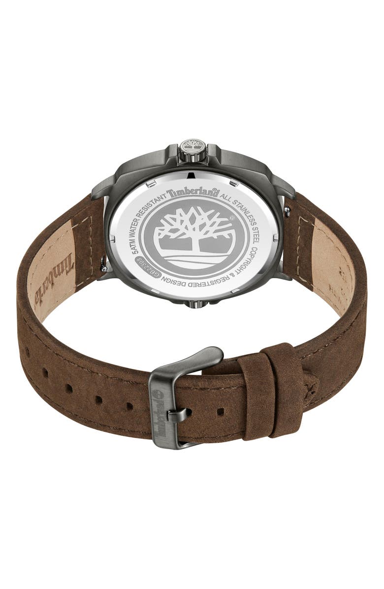 Timberland Leather Strap Watch, Alternate, color,