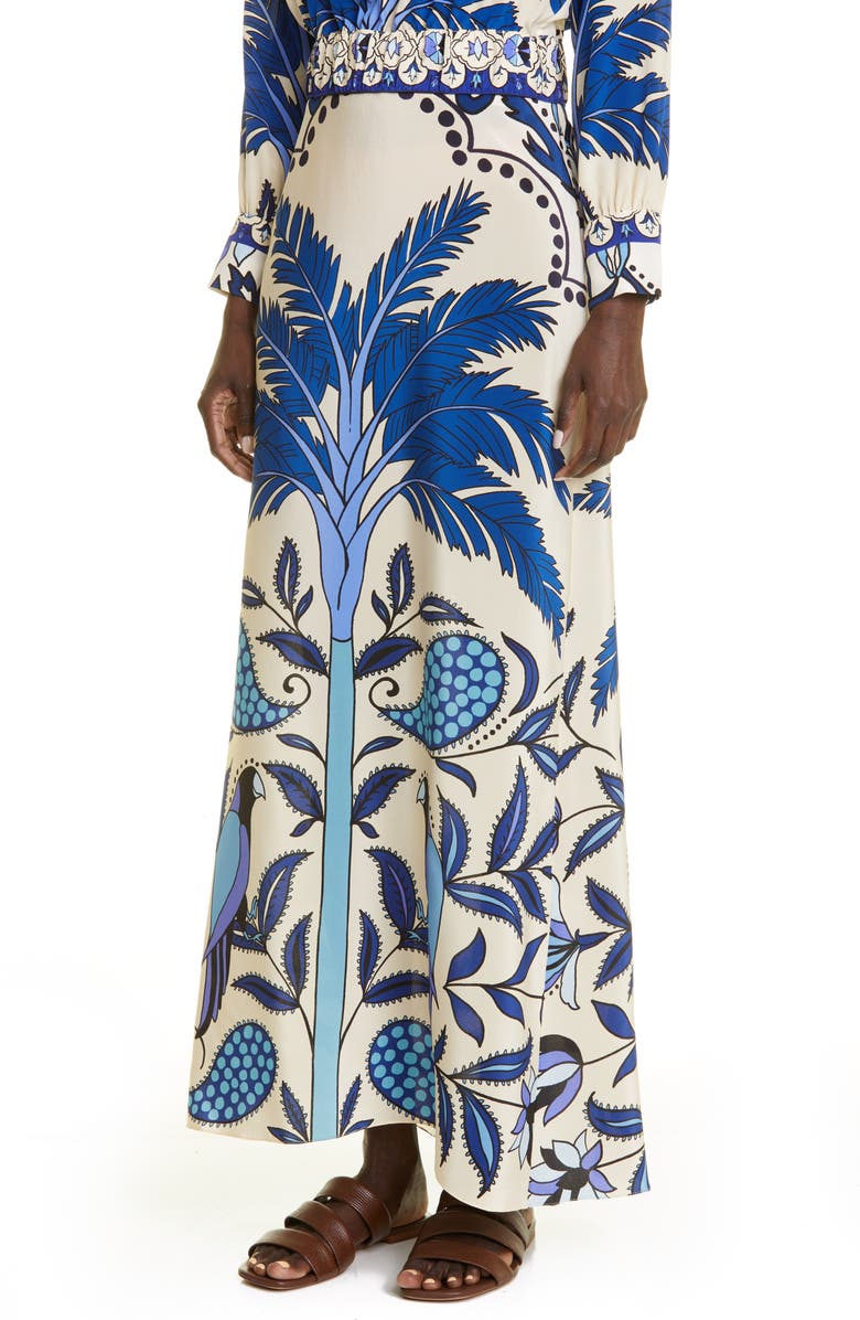 Johanna Ortiz Cubmia Sobre El Mar Silk Maxi Skirt, Alternate, color,