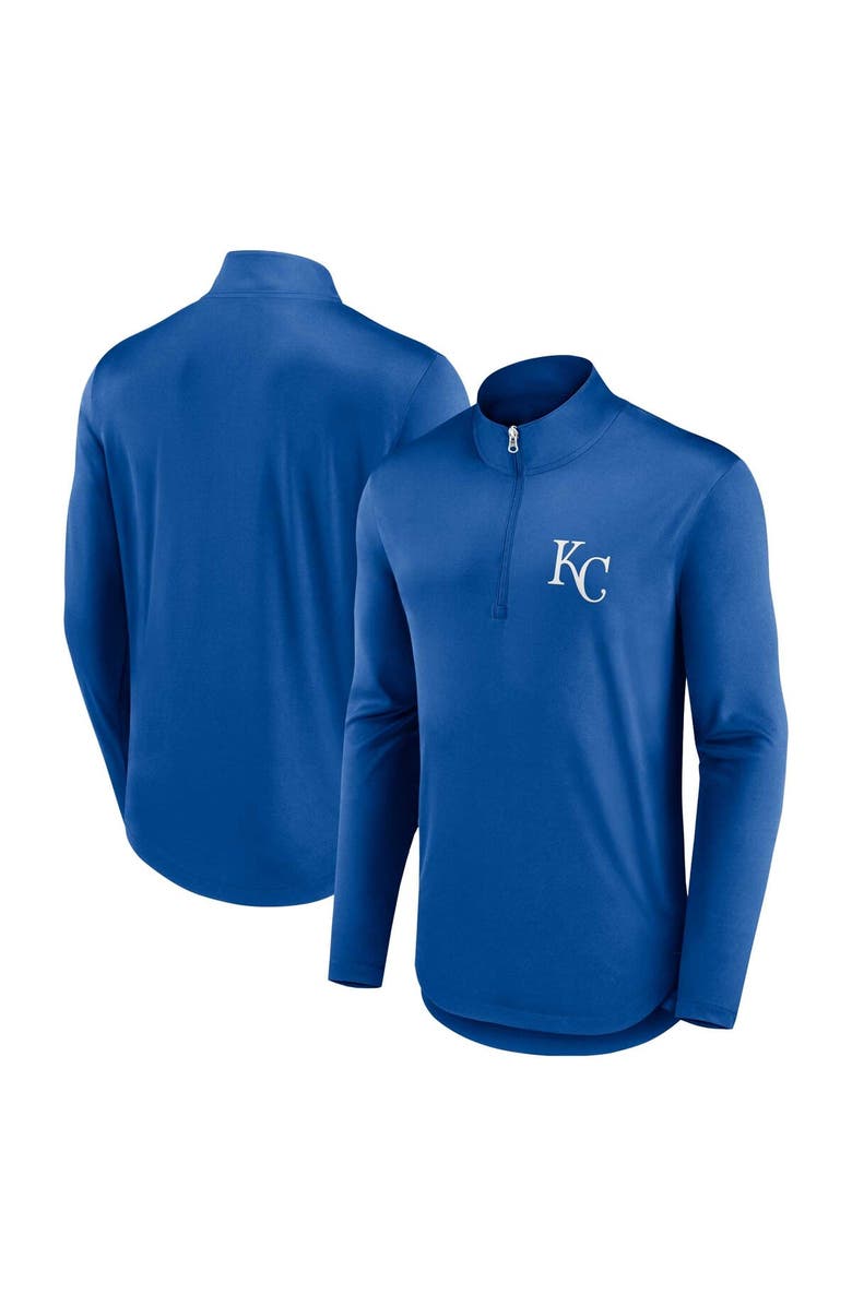 FANATICS Men's Fanatics Branded Royal Kansas City Royals Quarterback Quarter-Zip Top, Main, color, 