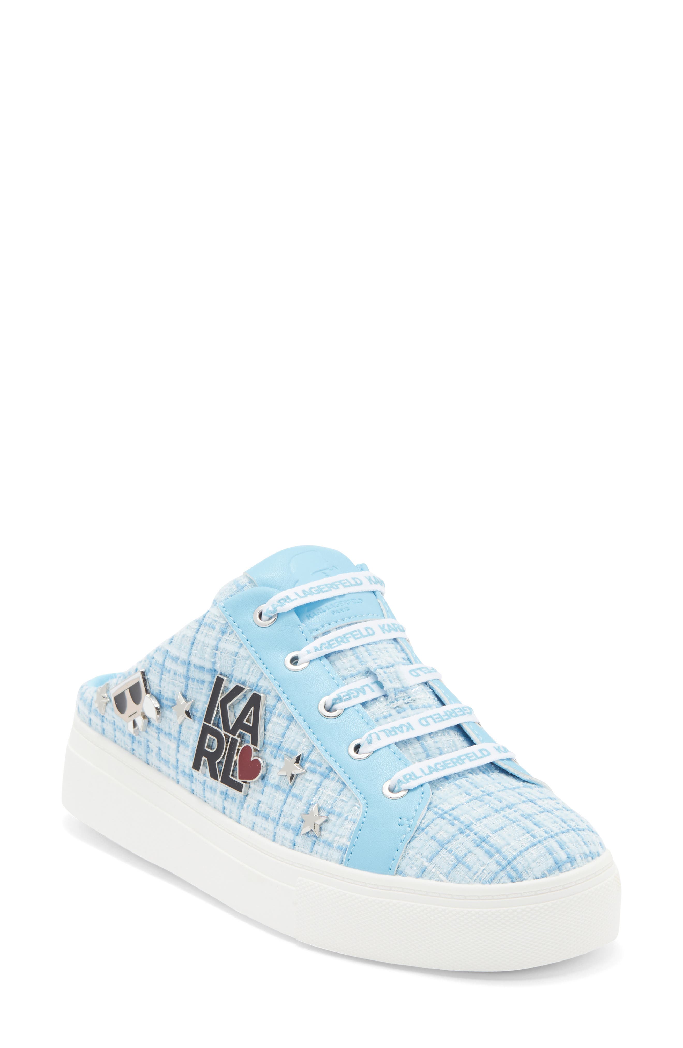 KARL LAGERFELD PARIS Cammy Sneaker Mule, Main, color, Light Blue
