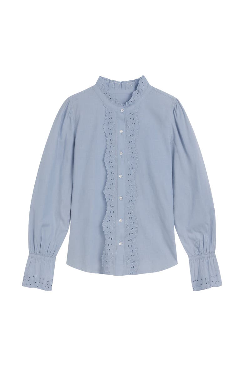 Lorelai Embroidered Shirt, Alternate, color, Chambray
