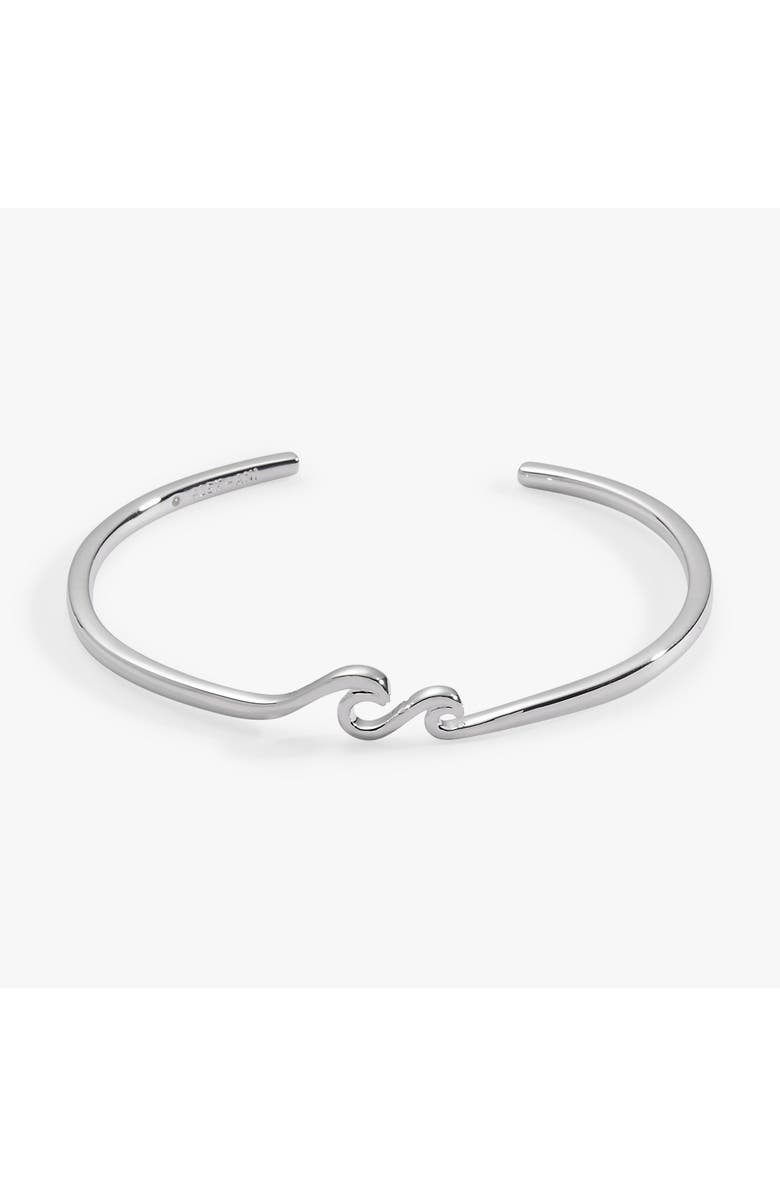 Alex and Ani Wave Cuff, Main, color, Silver