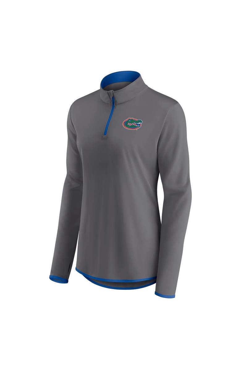 FANATICS Women's Fanatics Gray Florida Gators Corner Quarter-Zip Top, Alternate, color,
