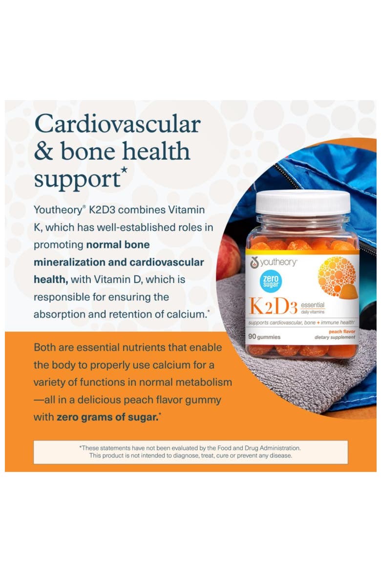 K2D3 Immune Bone Heart Health Vitamin Supplement 90 Capsules, Alternate, color, None