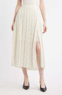 Theory Pleated Dot Print Skirt