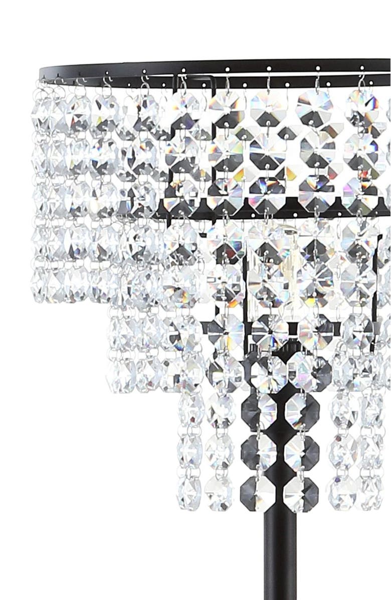 JONATHAN Y Juliette 60" Crystal/Metal Floor Lamp, Bronze / Clear, Alternate, color, Bronze