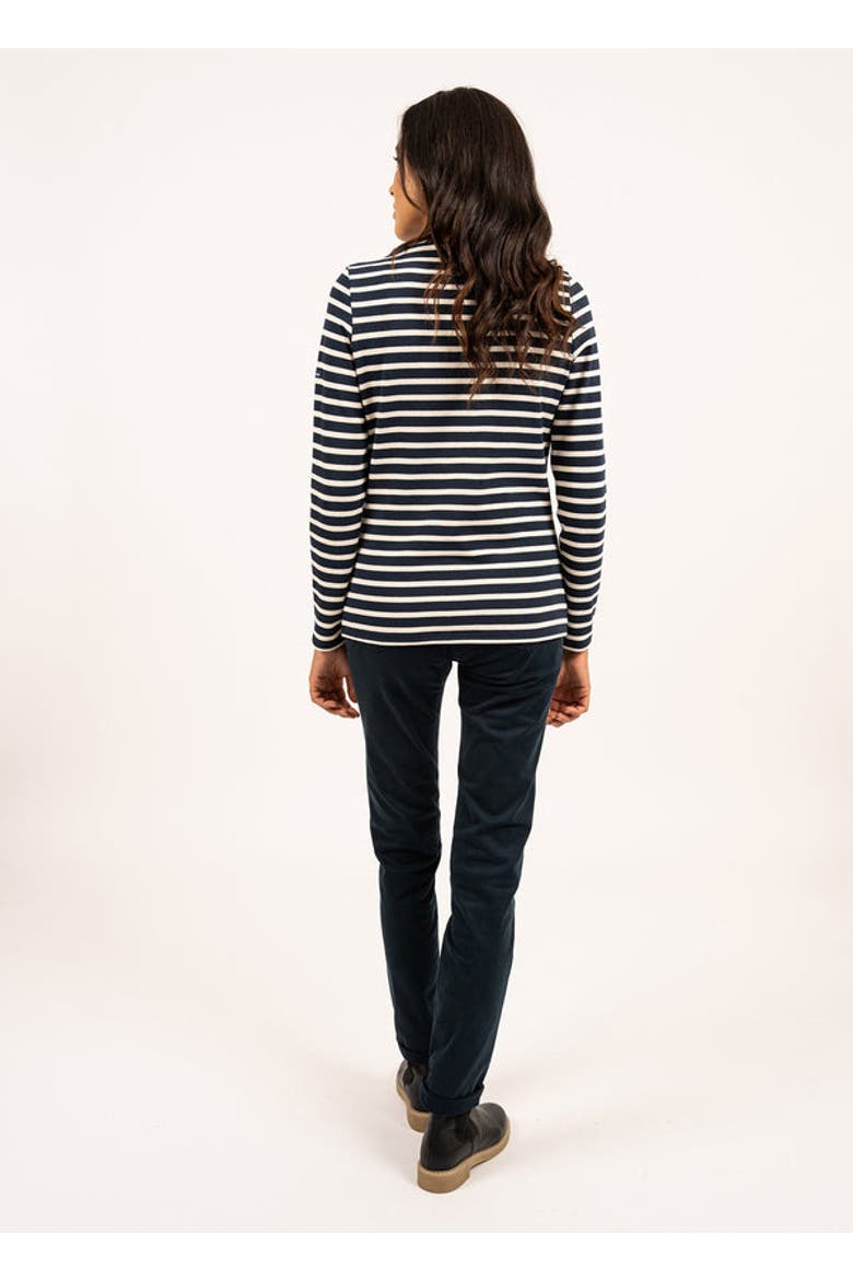 MERIDAME II - Authentic Heavyweight Breton Shirt, Alternate, color, navy/ecru