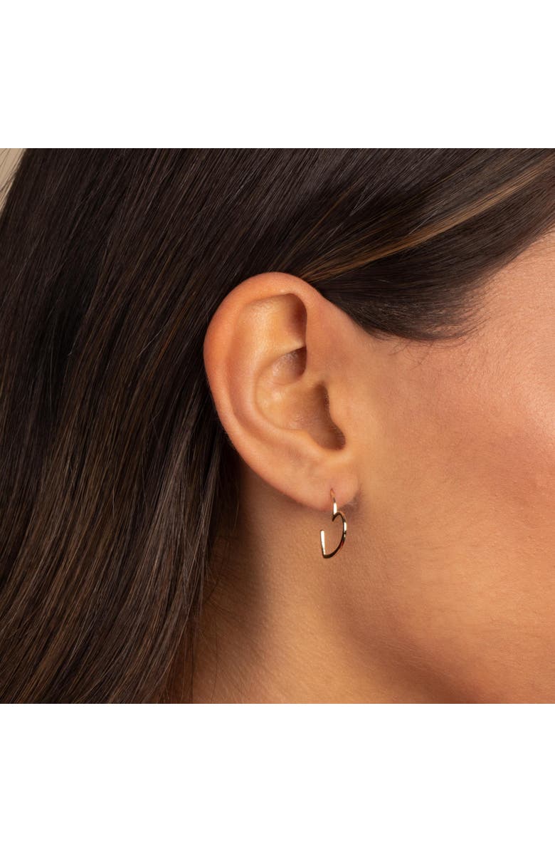 BY ADINA EDEN Solid Open Heart Hoop Earring 14K, Alternate, color,