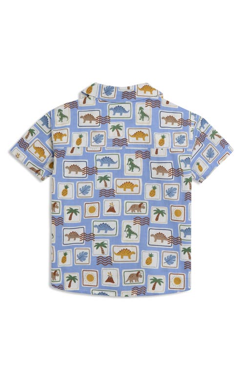 Jojo Maman Bébé Jojo Maman Bebe Dino Stamp Cotton Button-up Shirt & Shorts Set