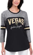 G-III 4HER BY CARL BANKS Women's G-III 4Her by Carl Banks Black Vegas Golden Knights Play The Game 3/4-Sleeve T-Shirt