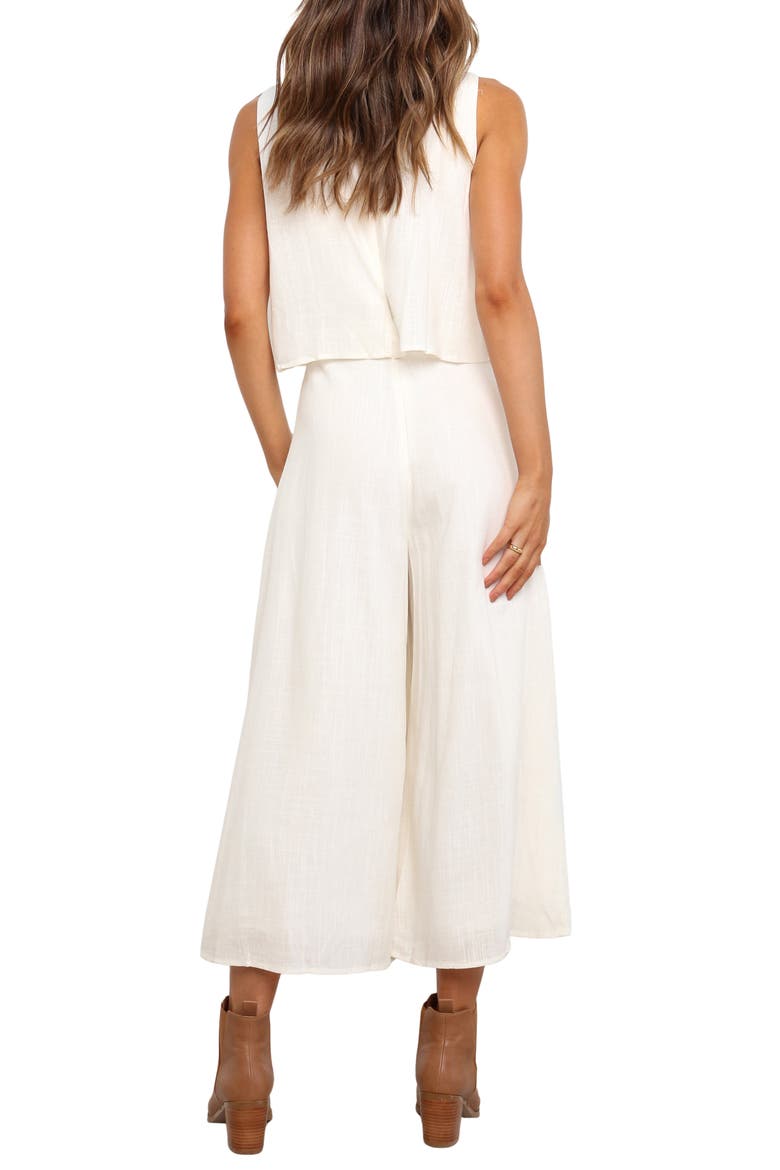 Sleeveless Popover Wide Leg Jumpsuit, Alternate, color, WHITE