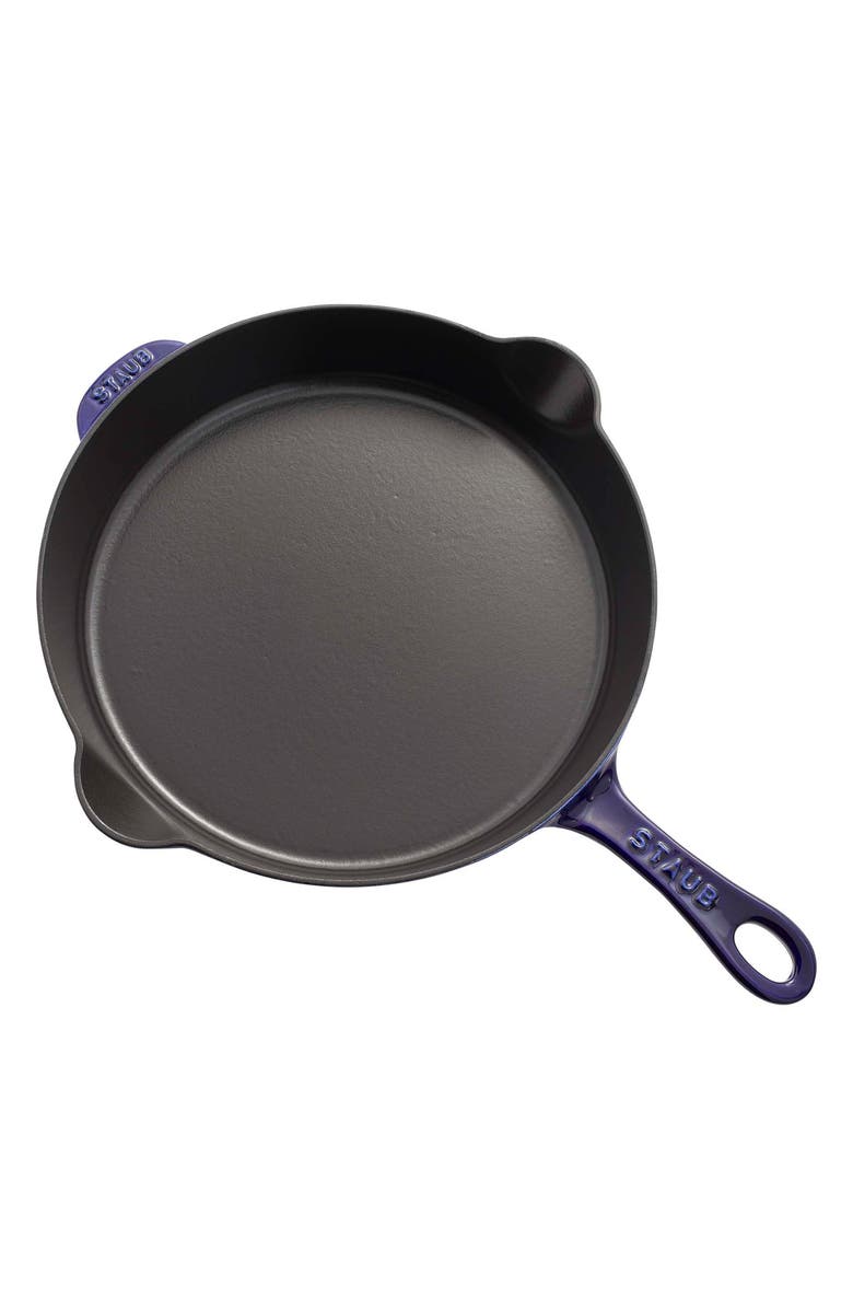 Staub 11-Inch Enameled Cast Iron Traditional Deep Skillet, Alternate, color, Dark Blue